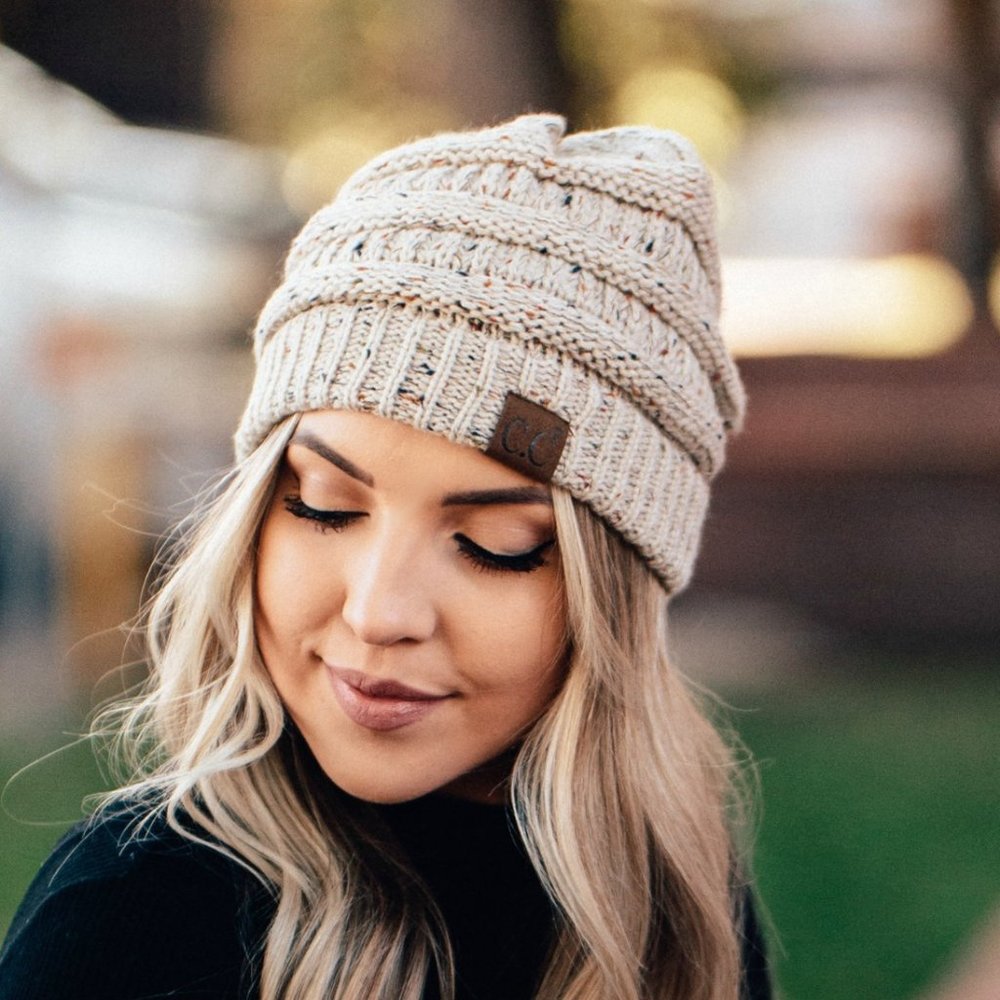 CC Confetti Beanies | Knit Confetti Beanies
